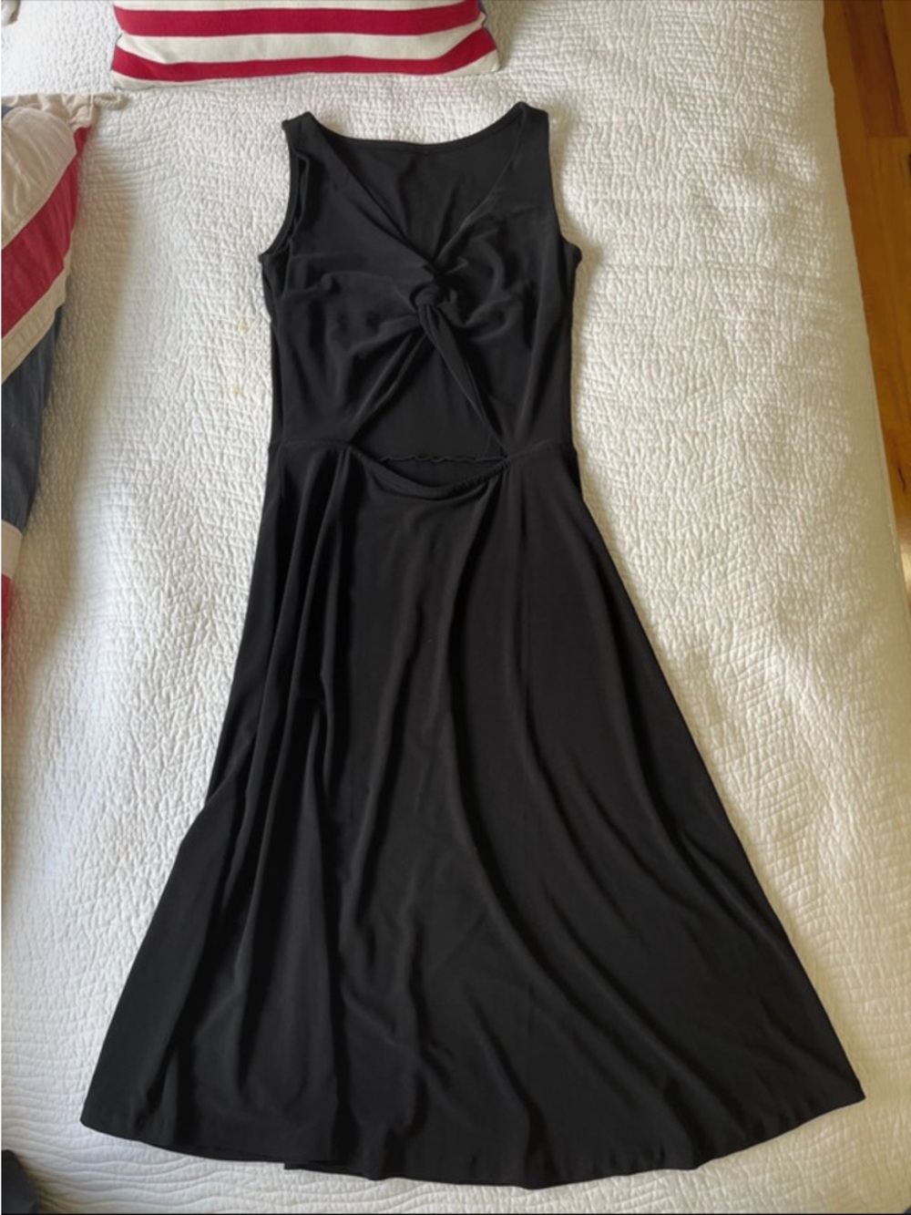 Vintage Classic Black Sleeveless A-Line Dress - Picture 3 of 5